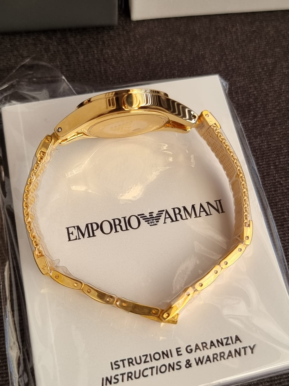 Emporio Armani Classic Gold Stainless Steel Silver Dial Quartz Watch for Ladies – AR7363