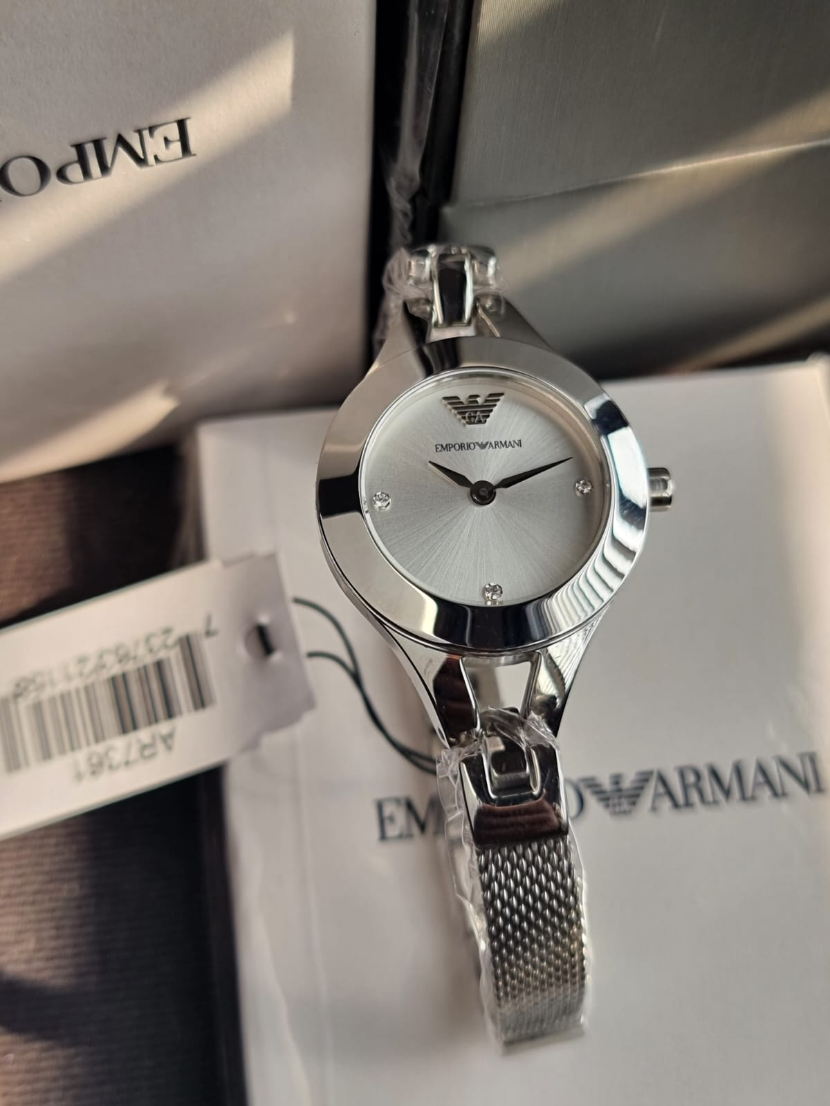 Emporio Armani Analog Silver Dial Women's Watch - AR7361
