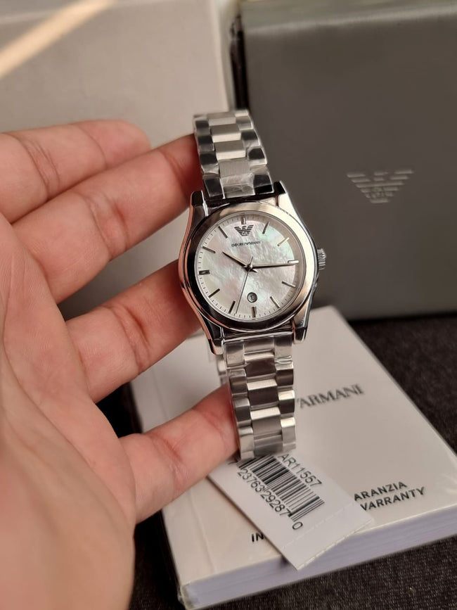Emporio Armani Women's Watch, Three-Hand Movement, Stainless Steel Watch with a 32mm case Size Hover Image