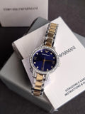 Emporio Armani Stainless Steel Analog Blue Dial Women Watch-Ar11576, Multi-Color Band