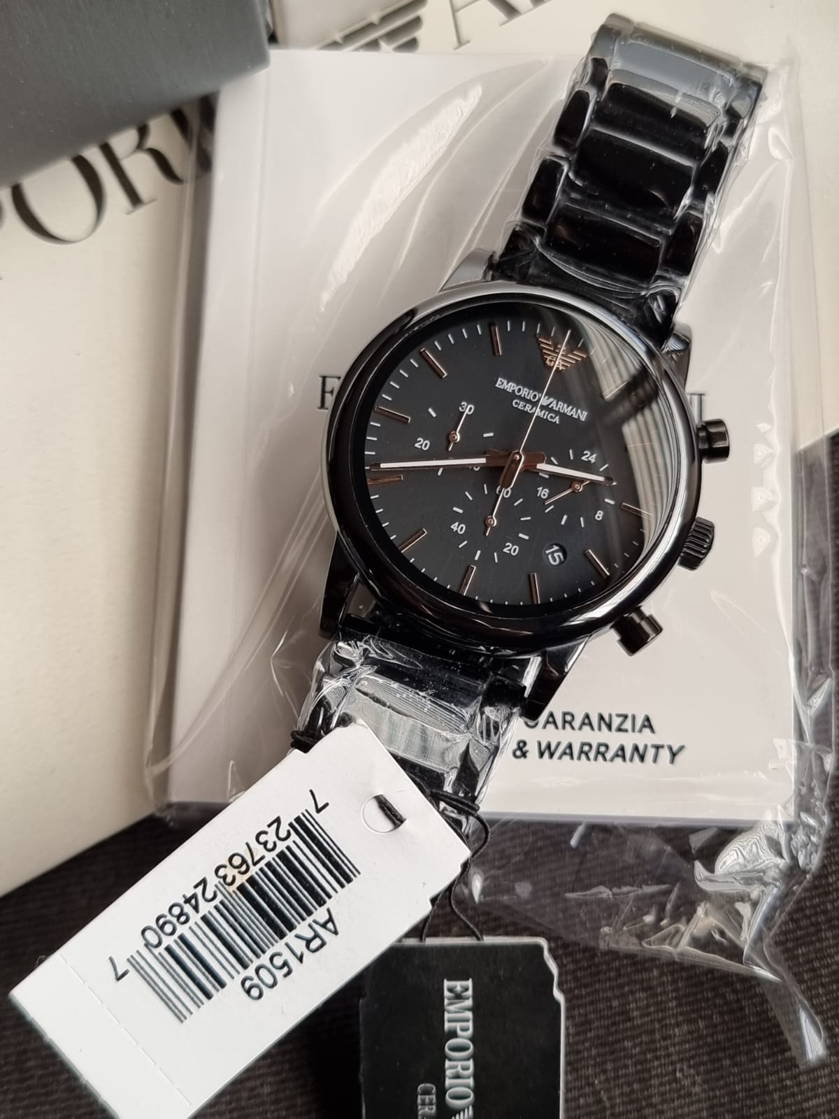 Armani Chronograph Watch Armani Ceramica Herrenuhr EMPORIO ARMANI