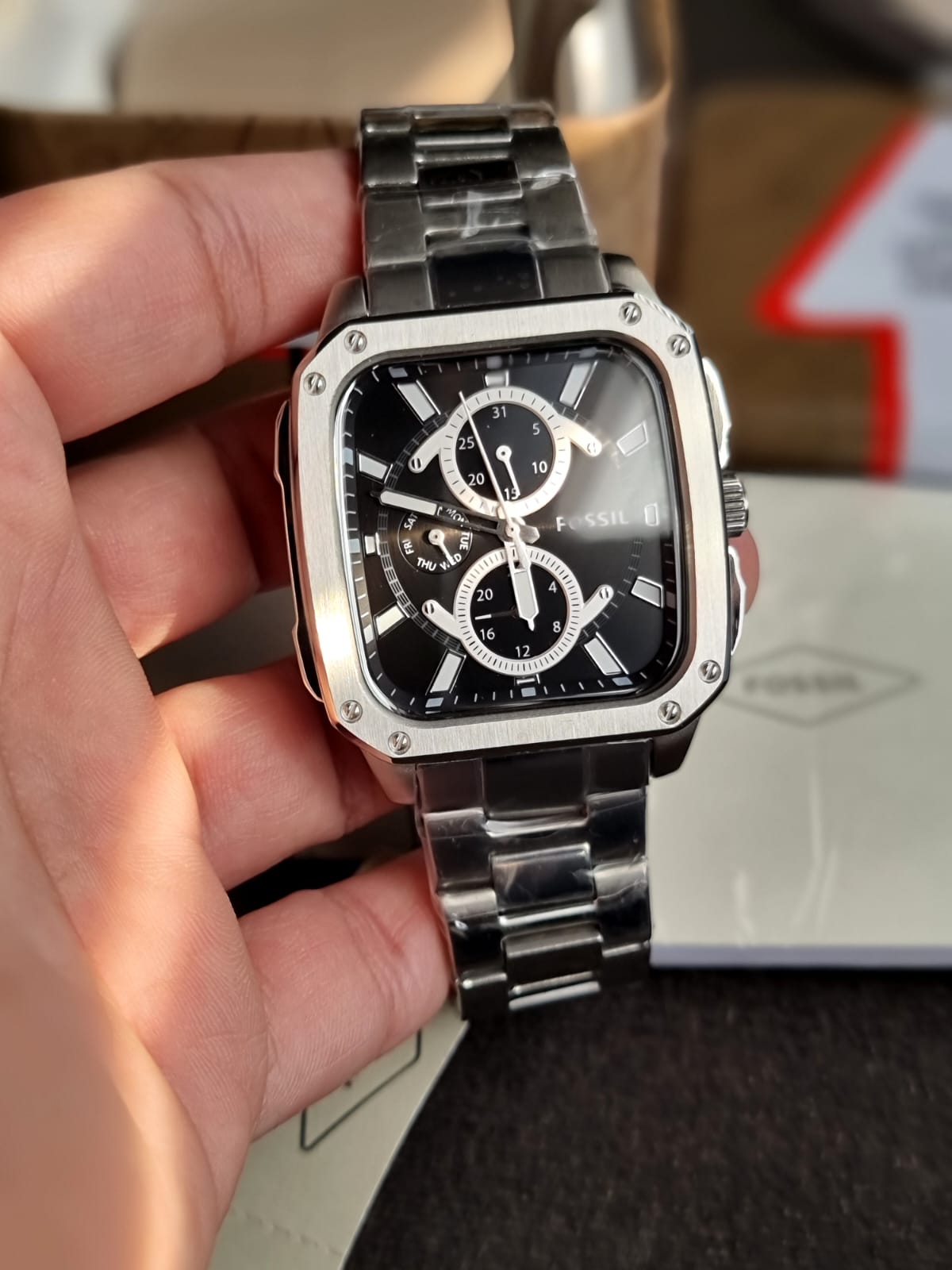 wrist watches fossil watch all stainless steel atm