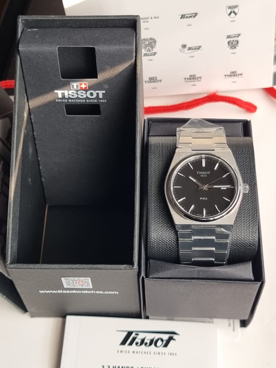 Tissot PRX Silver Stainless Steel Black Dial Quartz Watch for Men’s – T137.410.11.051.00