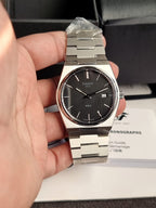 Tissot PRX Silver Stainless Steel Black Dial Quartz Watch for Men’s – T137.410.11.051.00