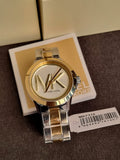 Michael Kors Women’s Quartz Two Tone Stainless Steel Silver Dial 40mm Watch MK7319