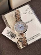 Emporio Armani Women’s Quartz Silver Stainless Steel Blue Dial 32mm Watch AR11594