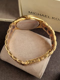 Michael Kors Runway Two-Tone Stainless Steel Tortoise-shell Dial Quartz Watch for Ladies - MK4284