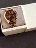 Michael Kors Runway Two-Tone Stainless Steel Tortoise-shell Dial Quartz Watch for Ladies - MK4284