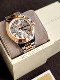 Michael Kors White/Rose gold colored steel Ø44 mm MK6129