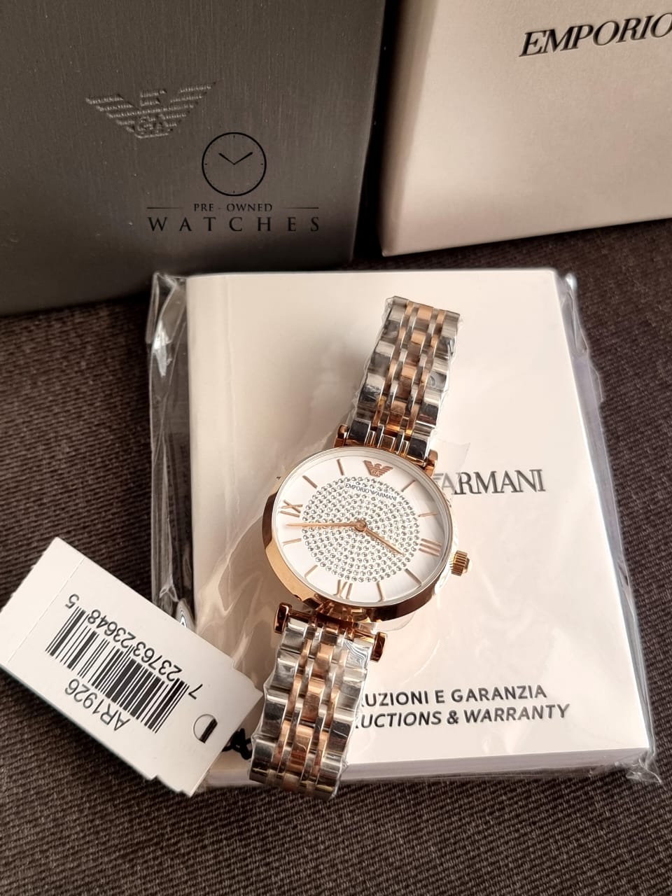 Emporio Armani Women’s Analog Stainless Steel White Dial 32mm Watch AR1926