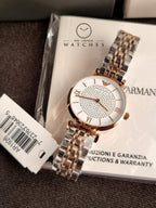 Emporio Armani Women’s Analog Stainless Steel White Dial 32mm Watch AR1926