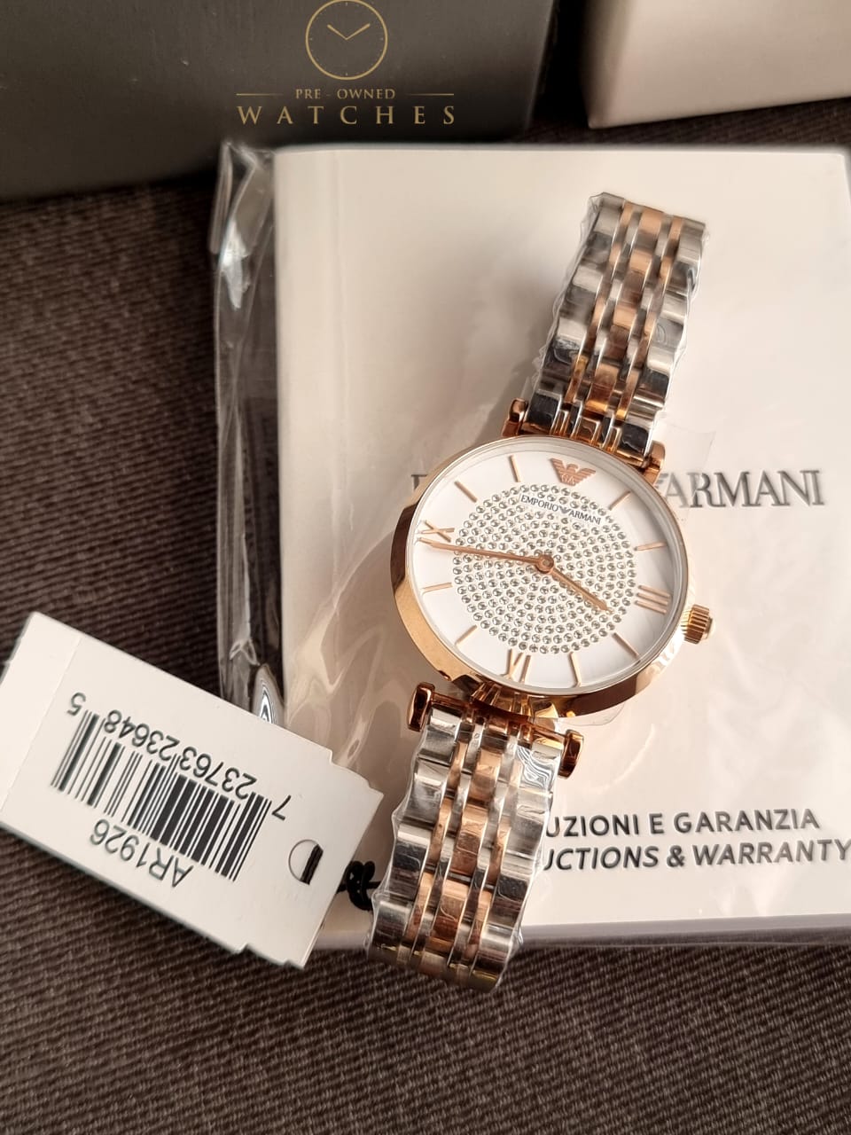 Emporio Armani Women’s Analog Stainless Steel White Dial 32mm Watch AR1926