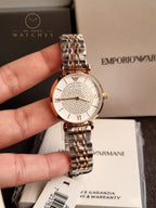 Emporio Armani Women’s Analog Stainless Steel White Dial 32mm Watch AR1926