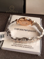 Emporio Armani Women’s Analog Stainless Steel White Dial 32mm Watch AR1926