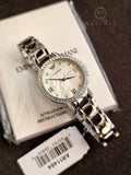 Emporio Armani Cleo Silver Stainless Steel Mother Of Pearl Dial Quartz Watch for Ladies - AR11484