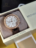 Michael Kors Women’s Quartz Brown Leather Strap White Dial 39mm Watch MK6917