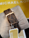 Michael Kors Women’s Quartz Brown Leather Strap White Dial 39mm Watch MK6917
