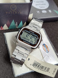 Fossil Retro Digital Silver Stainless Steel Positive Display Dial Digital Watch for Gents - FS5844