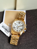 Michael Kors Women’s Quartz Gold Stainless Steel Mother Of Pearl Dial 38mm Watch MK7241