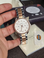 Fossil Women’s Quartz Stainless Steel Silver Dial 35mm Watch ES4396