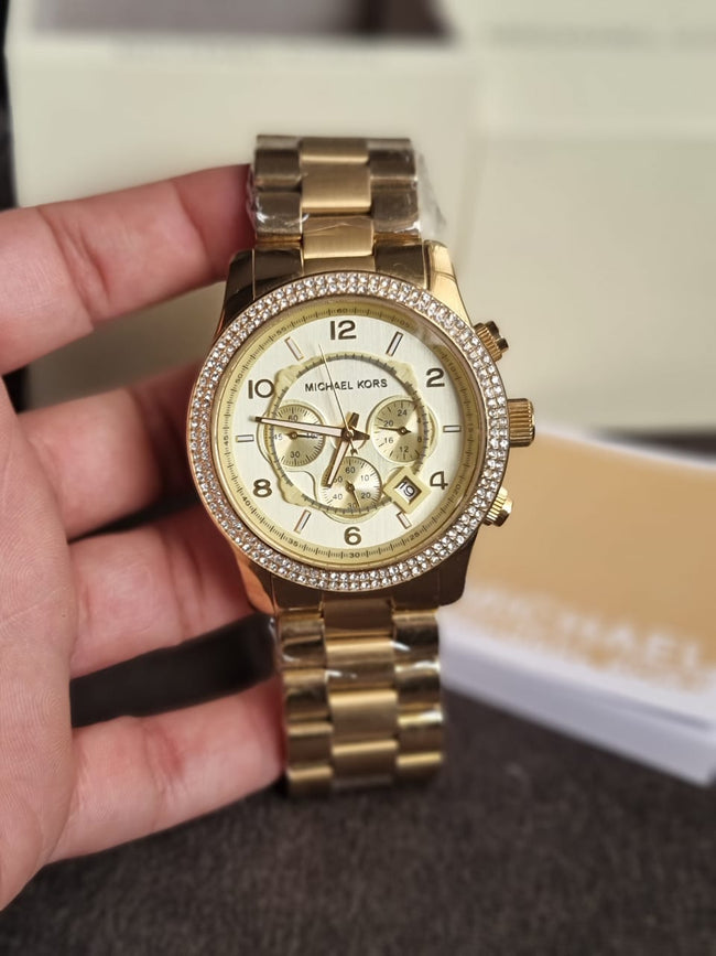 Michael Kors Mens Quartz Watch, Analog Display and Stainless Steel Strap MK5575 Hover Image