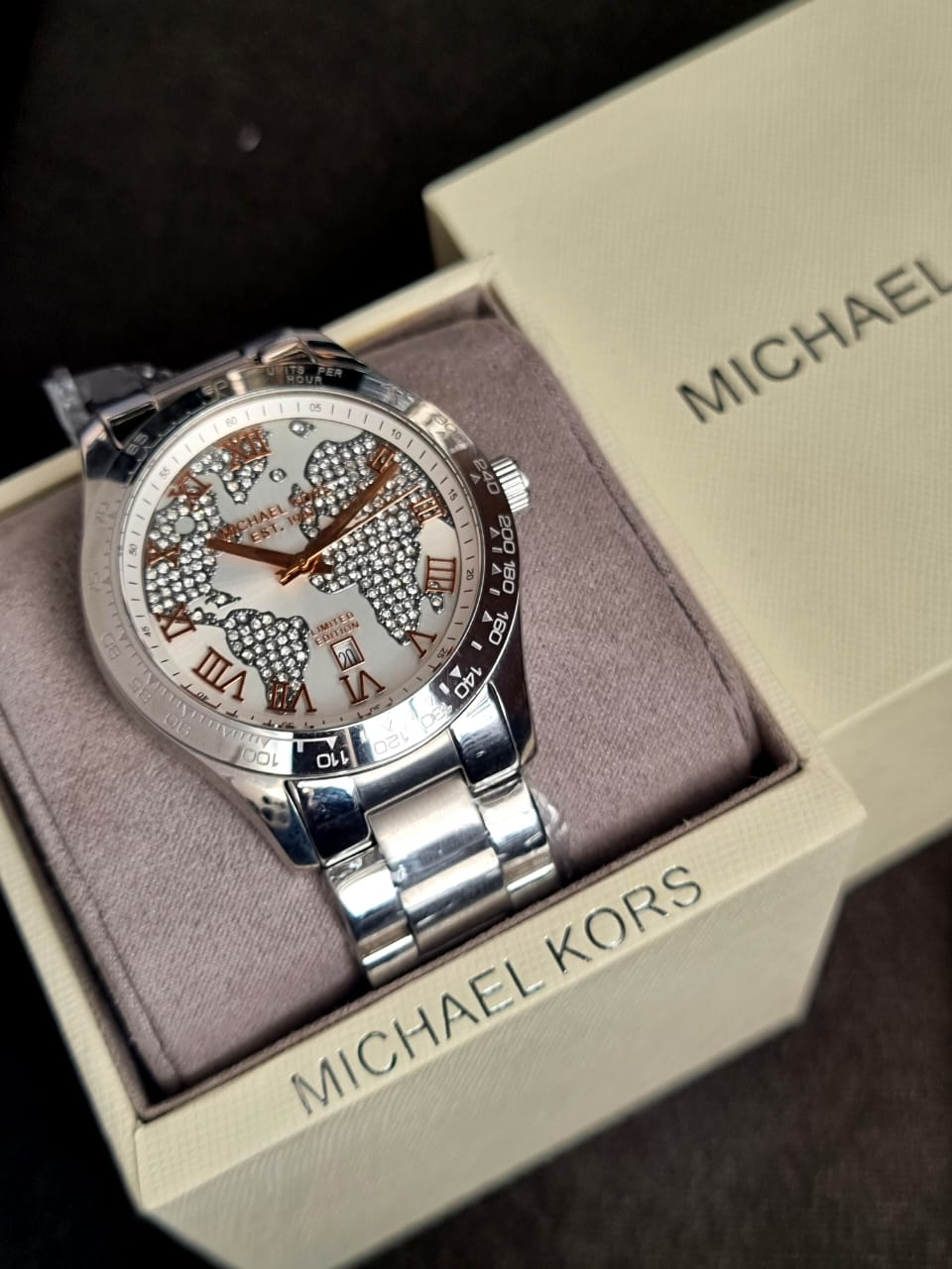 Michael Kors Layton Silver Stainless Steel Silver Dial Quartz Watch for Ladies - MK5958