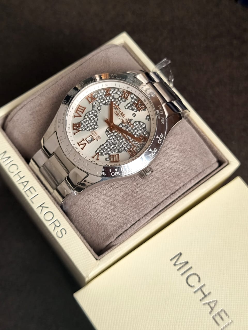 Michael Kors Layton Silver Stainless Steel Silver Dial Quartz Watch for Ladies - MK5958