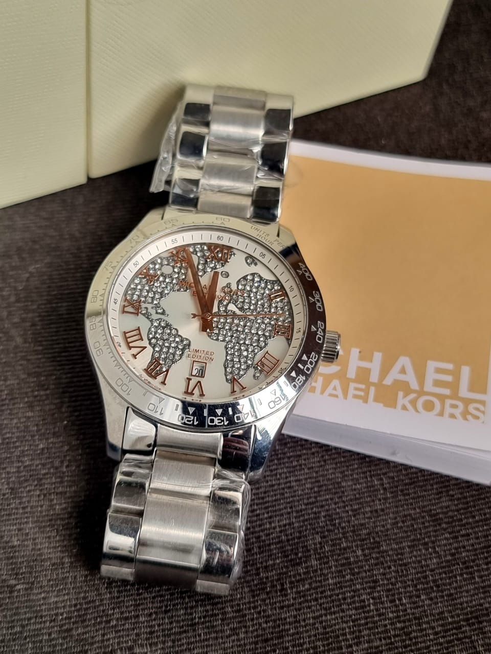 Michael Kors Layton Silver Stainless Steel Silver Dial Quartz Watch for Ladies - MK5958
