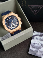 Guess Men’s Quartz Blue Silicone Strap Blue Dial 42mm Watch GW0571G2