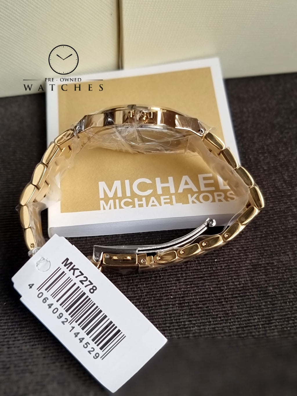 Michael Kors Mini-Lennox Three-Hand Gold-Tone Stainless Steel Watch MK7278