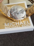 Michael Kors Mini-Lennox Three-Hand Gold-Tone Stainless Steel Watch MK7278