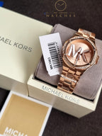 Michael Kors Women’s Quartz Rose Gold Stainless Steel Rose Gold Dial 37mm Watch MK1063