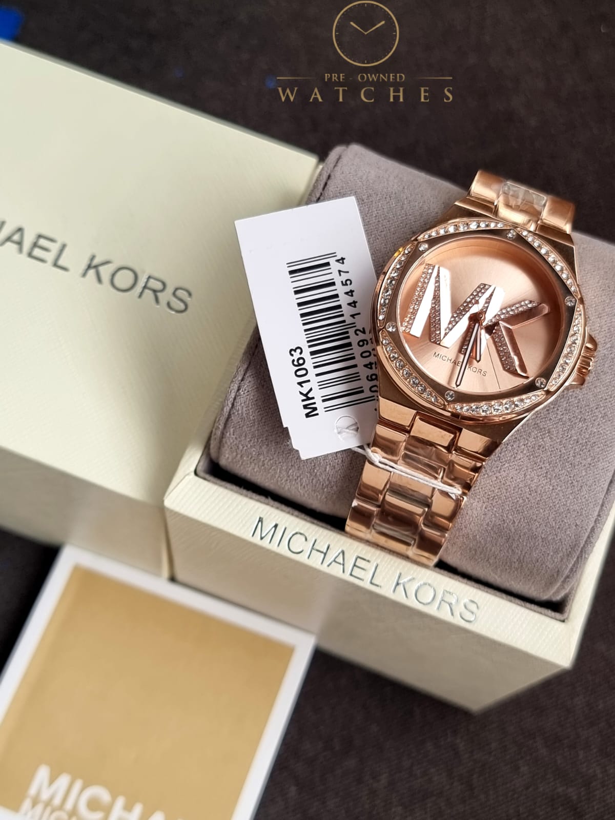 Michael Kors Women’s Quartz Rose Gold Stainless Steel Rose Gold Dial 37mm Watch MK1063