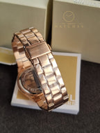 Michael Kors Women’s Quartz Rose Gold Stainless Steel Rose Gold Dial 37mm Watch MK1063