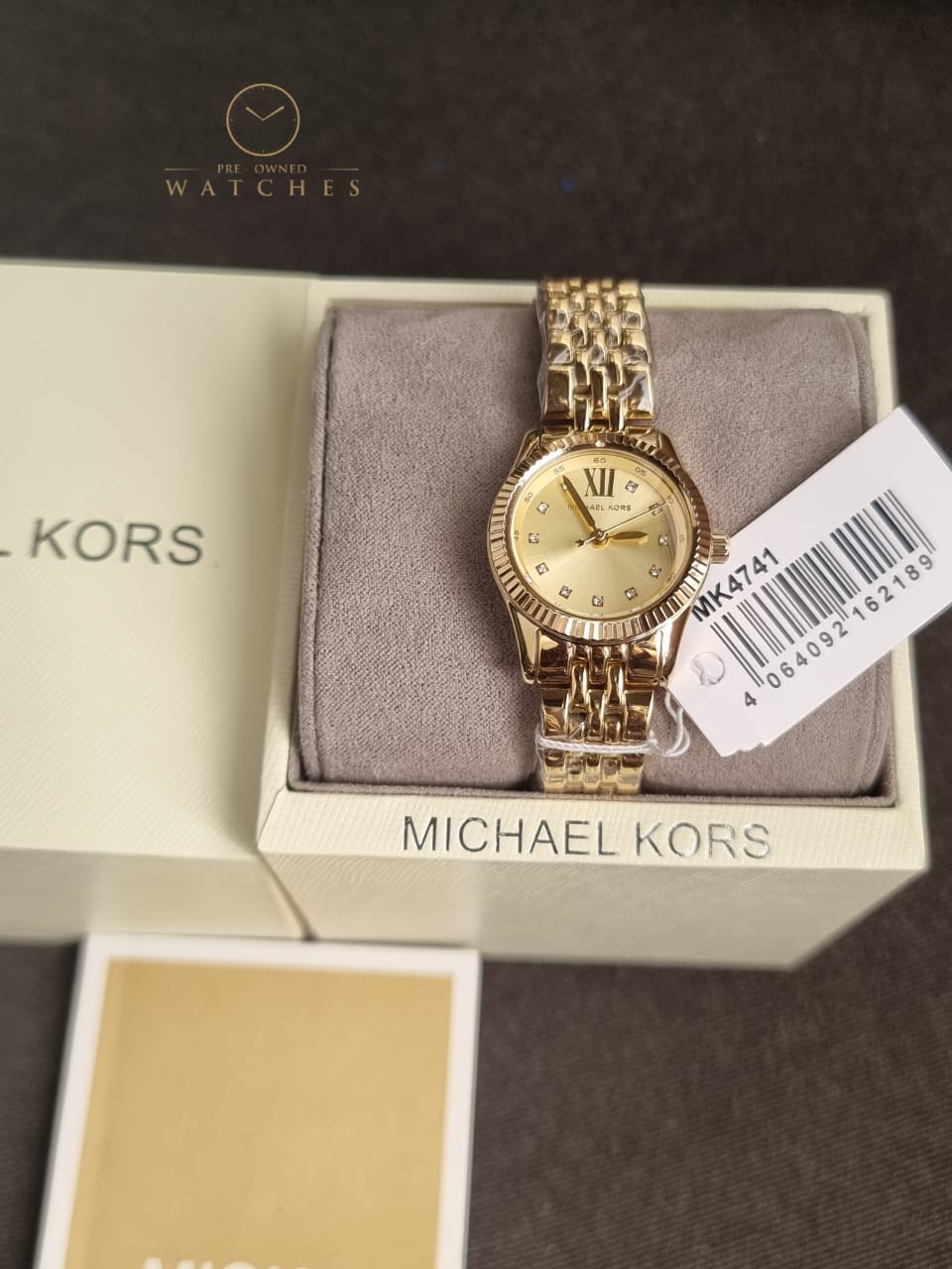 Michael Kors Lexington Three-Hand Gold-Tone Stainless Steel Watch MK4741