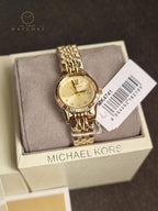 Michael Kors Lexington Three-Hand Gold-Tone Stainless Steel Watch MK4741