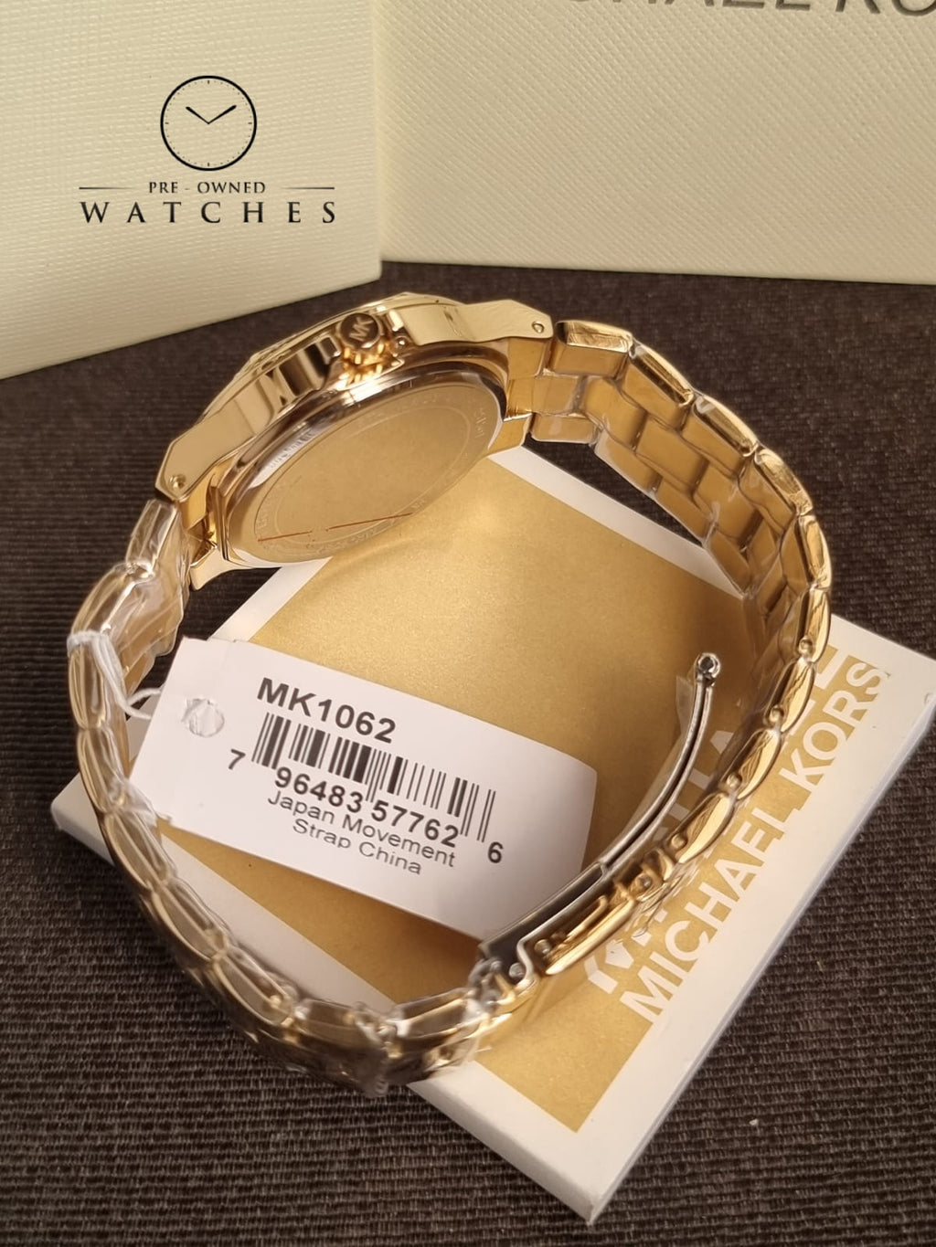 Michael Kors Women’s Quartz Gold Stainless Steel Gold Dial 37mm Watch MK1062