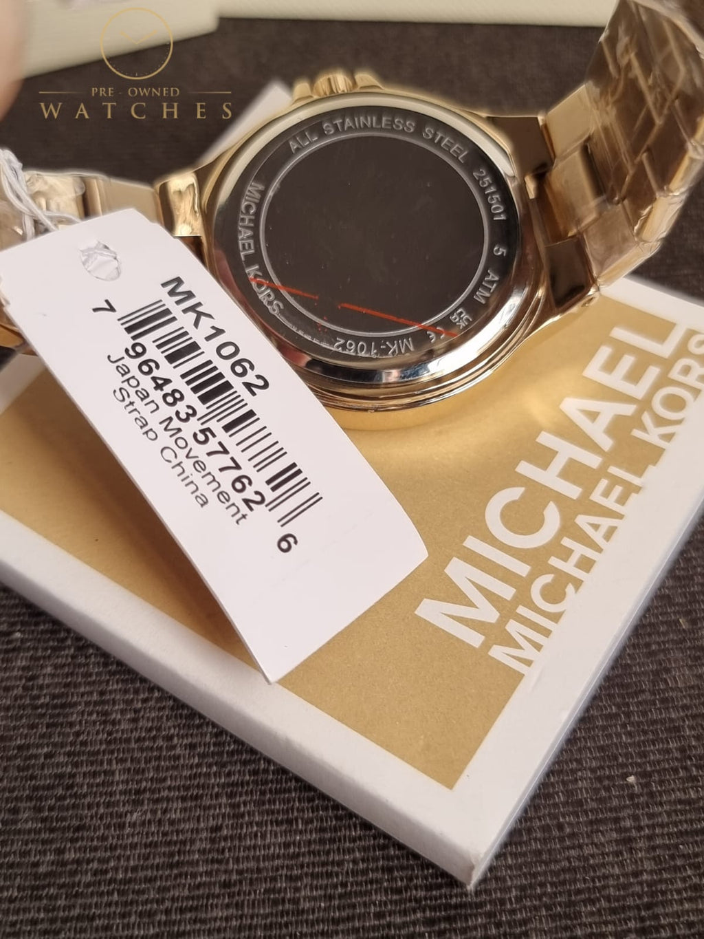 Michael Kors Women’s Quartz Gold Stainless Steel Gold Dial 37mm Watch MK1062