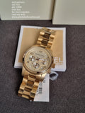 Michael Kors Runway Chronograph Gold-Tone Stainless Steel Watch MK7323