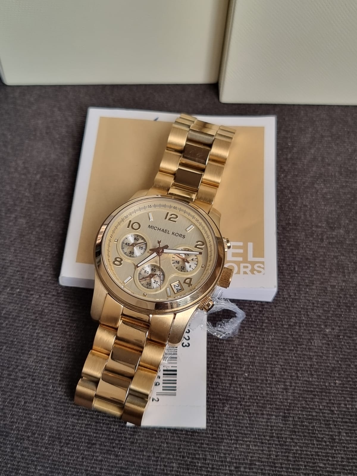 Michael Kors Runway Chronograph Gold-Tone Stainless Steel Watch MK7323