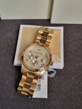 Michael Kors Runway Chronograph Gold-Tone Stainless Steel Watch MK7323