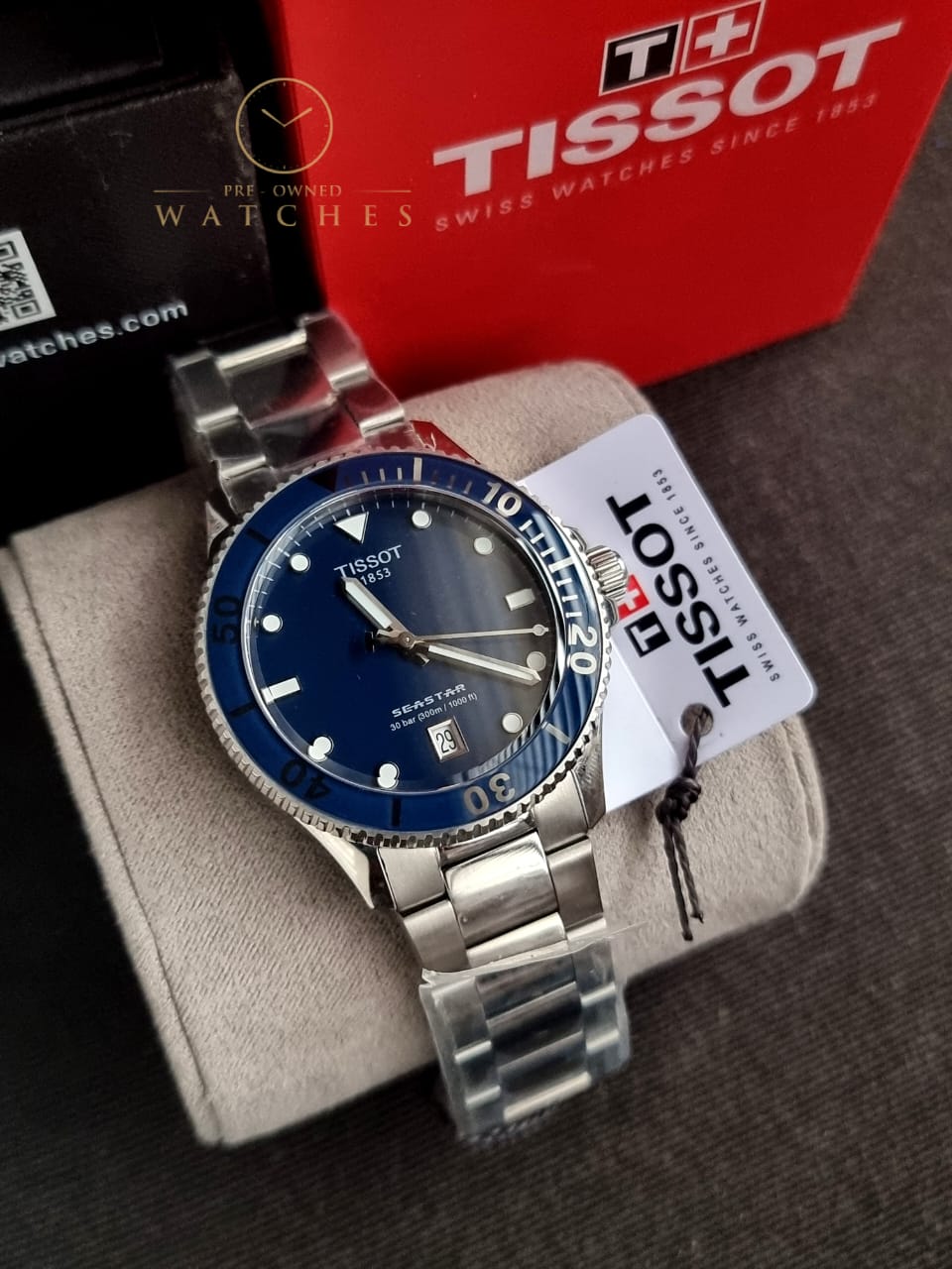 TISSOT Men’s Swiss Made Quartz Silver Stainless Steel Blue Dial 40mm Watch T120.410.11.041.00