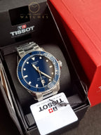 TISSOT Men’s Swiss Made Quartz Silver Stainless Steel Blue Dial 40mm Watch T120.410.11.041.00