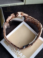 Michael Kors Women’s Quartz Rose Gold Stainless Steel Green Dial 40mm Watch MK7412