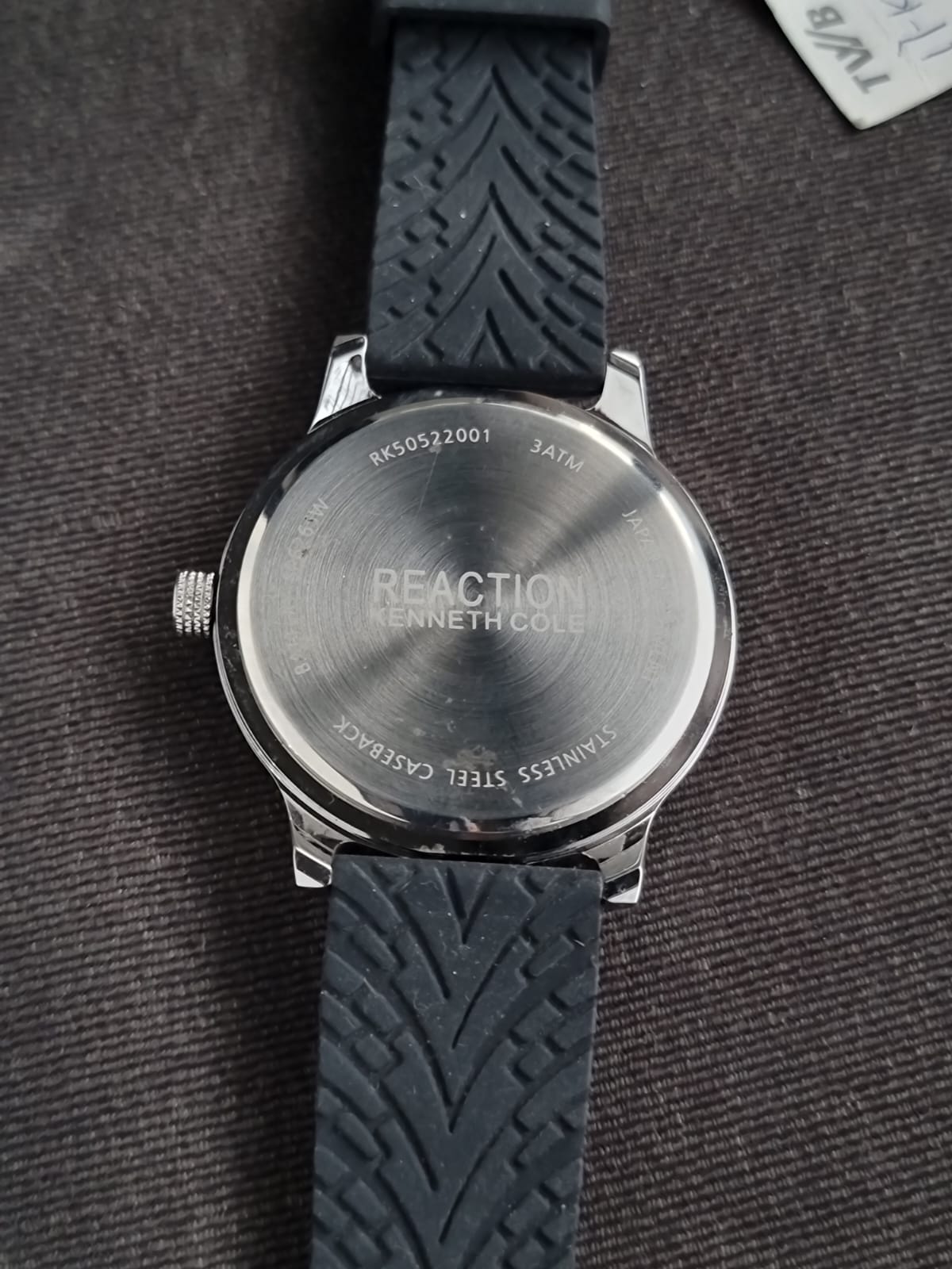 Kenneth Cole Reaction 'Sport' Men's Quartz Metal and Rubber/Stainless Steel Chronograph Watch.