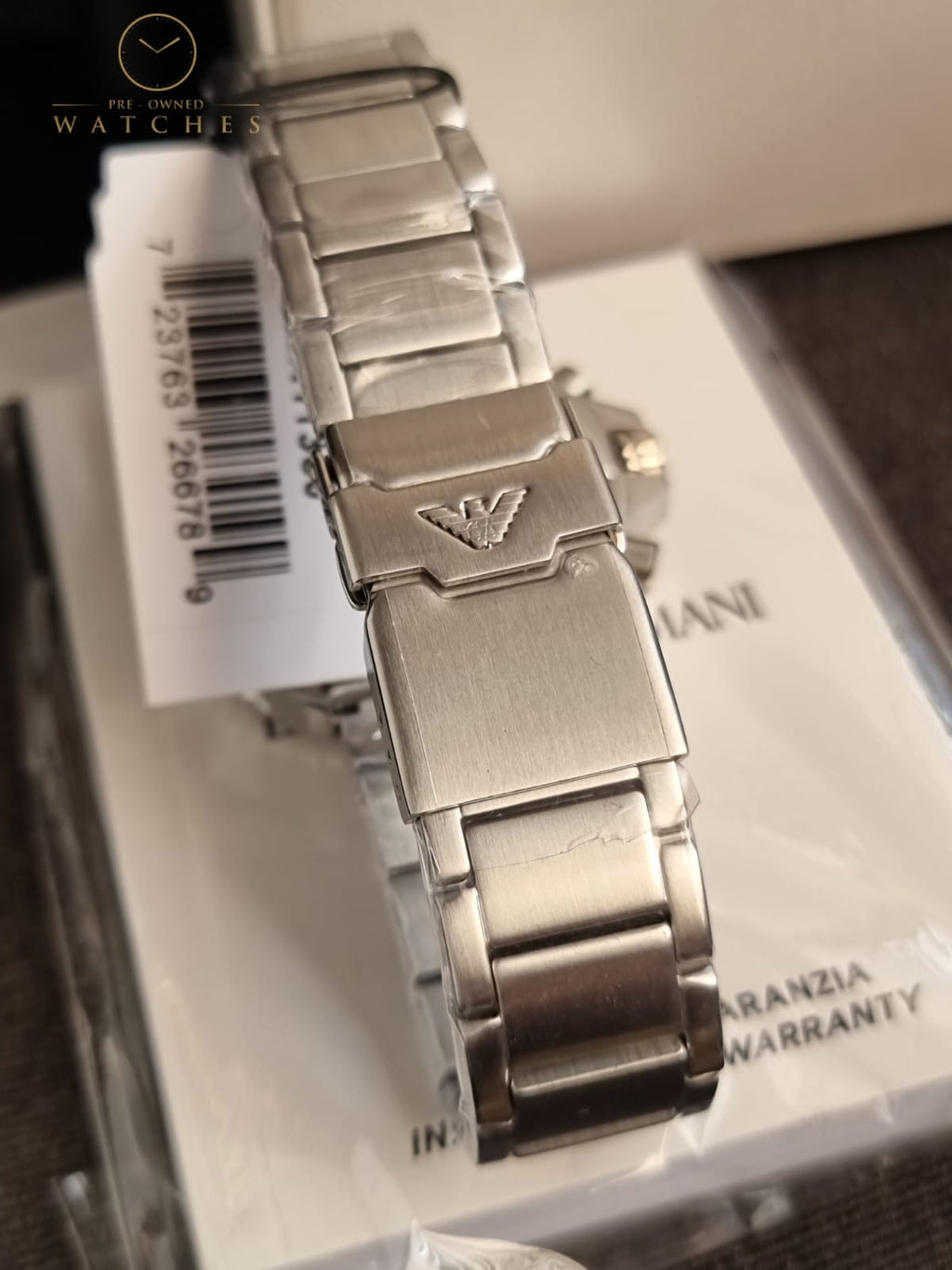 Emporio Armani Men's Chronograph, Stainless Steel Watch, 43mm case size