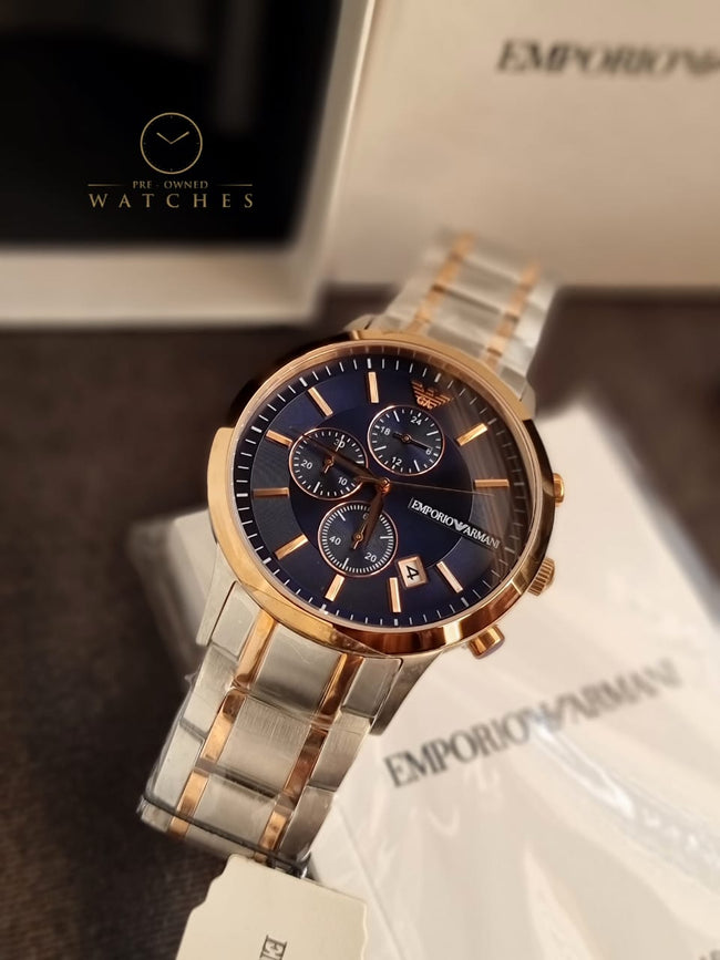 Emporio Armani Men’s Chronograph Stainless Steel 43mm Watch AR80025 Main Image