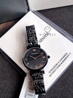 Emporio Armani Women's Gianni T-Bar AR11245 Black Stainless-Steel Quartz Dress Watch