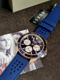 Guess Mens Multi Dial Watch with Silicone Strap, Blue, 44 mm, W1108G4