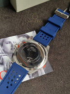 Guess Mens Multi Dial Watch with Silicone Strap, Blue, 44 mm, W1108G4